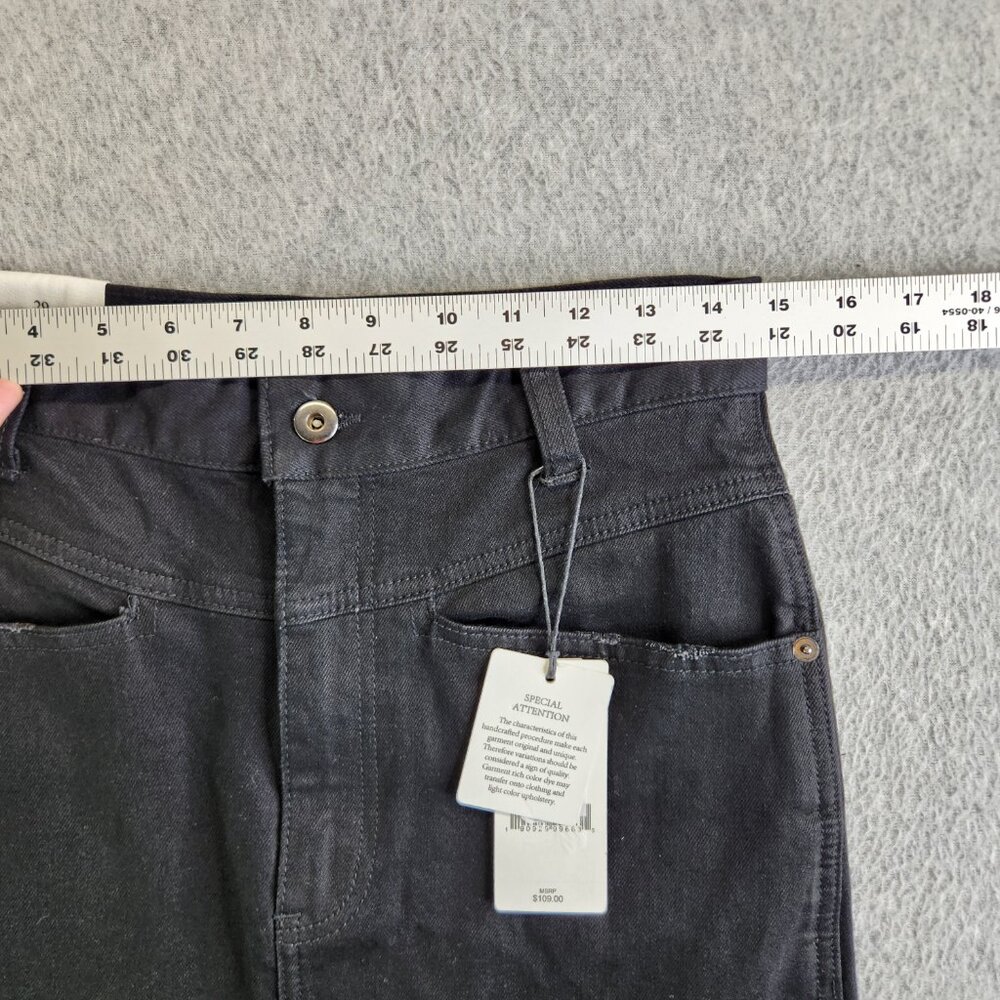 A Loves A Skirt Womens 29 Black Denim Maxi Front Slit Modest Jean Long Cowgirl - Picture 12 of 16